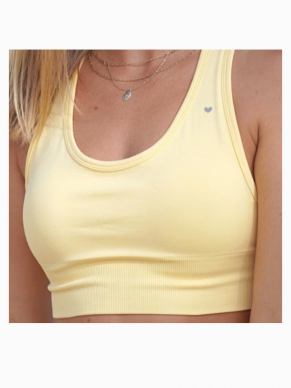 NWT Love Fitness Urban Seamless Sports Bra - Free and Focused Yellow XS